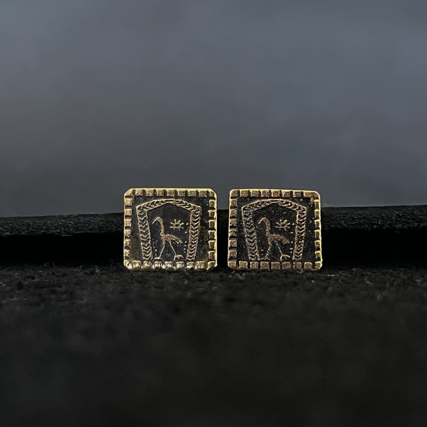 Auskarai "Baltų zodiako kvadratai"