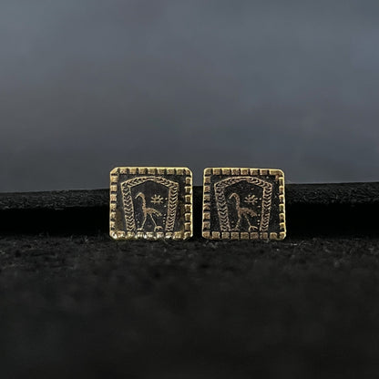 Auskarai "Baltų zodiako kvadratai"
